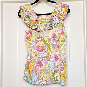 Liberty of London Target Groovy Floral Ruffle Top